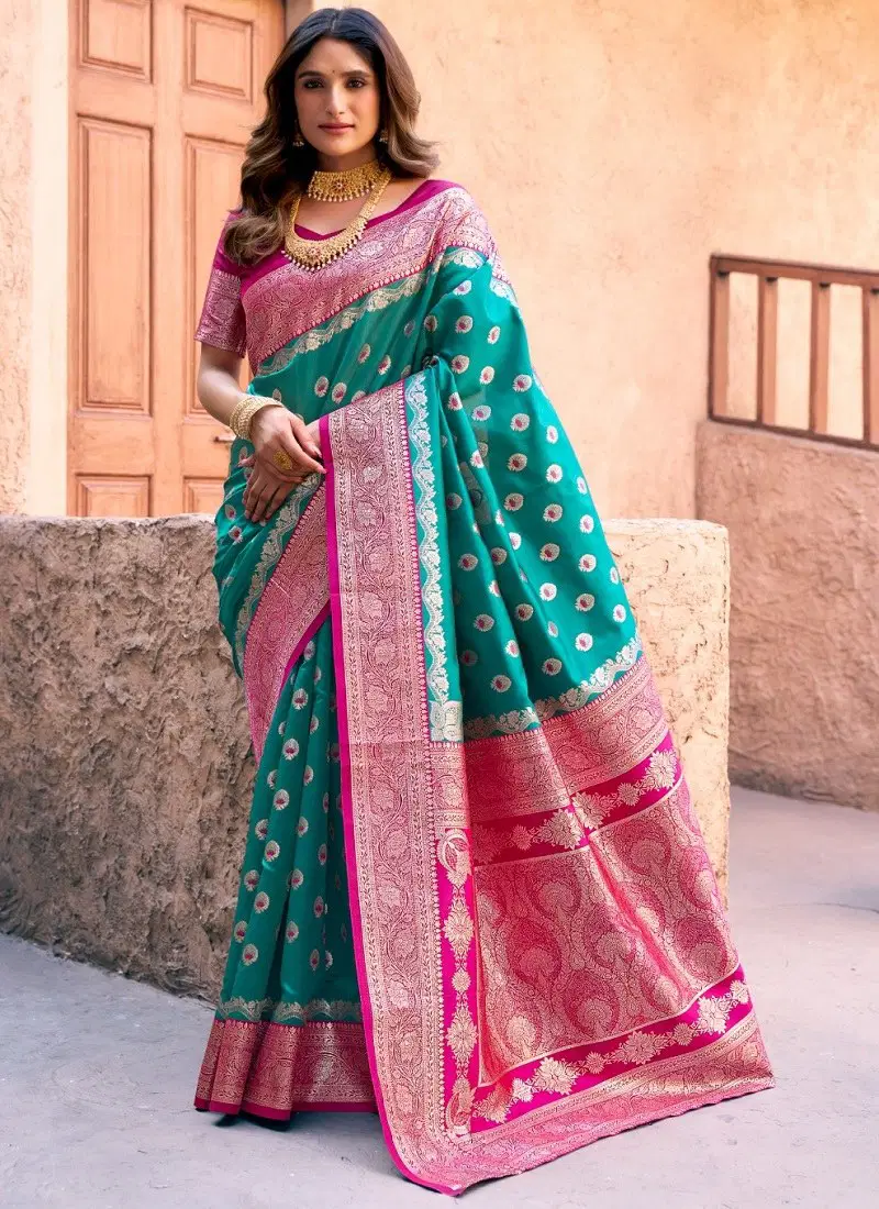 Sky Colour Sanvi Silk By Gobuni Silk Designer Saree Wholesale Price In Surat 1305