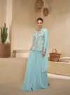 Sky Colour Sitara By Sayuri Designer Georgette Readymade Suits Wholesalers In Delhi 5496