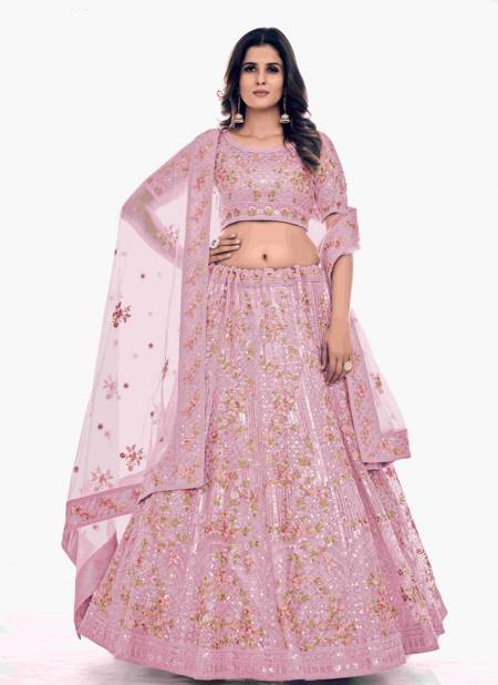 Soft Pink Poshak Vol 4 By Arya 36010 To 36029 Party Wear Lehenga Choli Catalog 36018