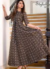 Grey Elegant Designer Long Stylishta Vol 1 Pure Maslin with Digital Print Designer and Party Wear Kurtis Collections 3002