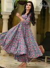 Blue And Pink Stylishta Vol 7 Pure Maslin with Digital Printed Designer Kurtis with Plazzo Suit 7001