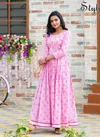 Light Pink Stylishta Vol 9 Pure Maslin with Digital Printed Work Designer Bollywood Style Party Wear Long Rich Gown Collections 9003