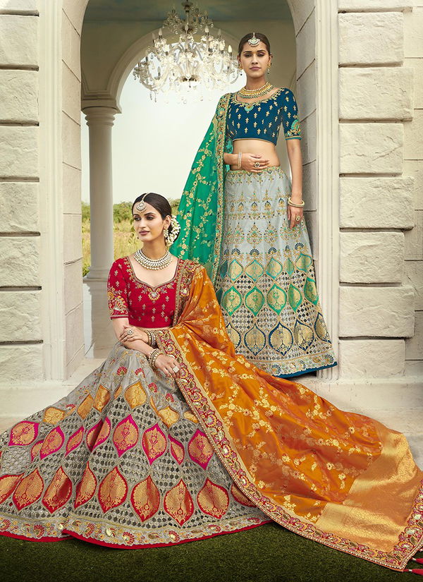 TATHASTU Latest Fancy Designer Heavy Wedding Wear Dola Silk Embroidery Lace Saree Collection