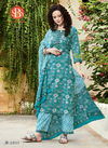 TURQUOISE Subhash Blossom Cotton Designer Party Wear and Function Wear Kurtiy with Bottom and Dupatta 2831