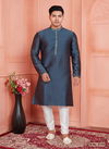Teal Blue Colour 1658 Function Wear Mens Indo Western Surat Wholesale Online 3174