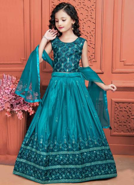Teal Blue Colour Aaradhna Vol 34 Wholesale Wedding Wear Girls Lehenga Choli Catalog Aaradhna 247