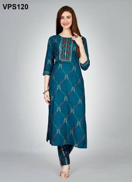 Teal Blue Colour Aaradhya Vol 2 By Fashion Berry Kurti With Bottom Wholesale Online VPS120