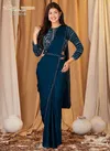 Amoha Trendz 102091 Chinon Designer Party Wear Readymade Sarees Wholesale Price