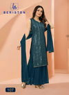 Teal Blue Colour BS Vol 1 Sharara Suit Catalog 107