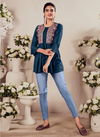 Teal Blue Colour Batak Vol 2 Designer Wholesale Ladies Top 2082