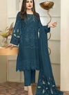 Teal Blue Colour Ds 168 Colours By Dinsaa Suit Georgette Salwar Suit Catalog 168 F