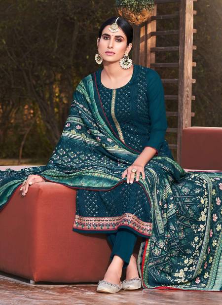 Teal Blue Colour Honey Heavy Wedding Wear Wholesale Designer Sharara Suits 1023