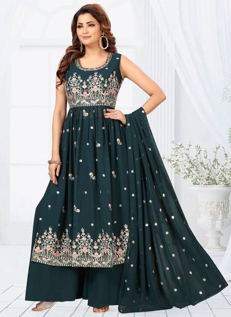 Teal Blue Colour Innayat Exclusive Wholesale Wedding Wear Salwar Suit Catalog 839 A
