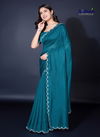 Teal Blue Colour Regalia By Sethnic Khadi Shimmer Saree Suppliers In India 52001