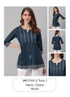 Teal Blue Janasya Ladies Top Catalog 3744