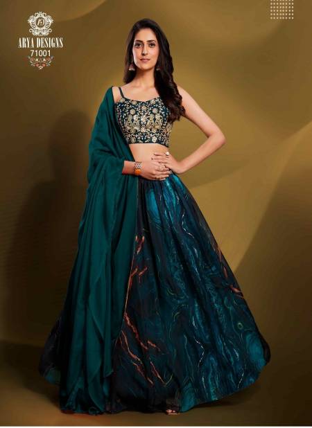 Teal Colour Cinderella Vol 17 By Arya Designs Party Wear Lehenga Choli Catalog 71001