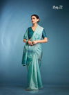 Teal Colour Gouri By Kala Jamun Tissue Wholesale Saree Wholesale Market In India 72