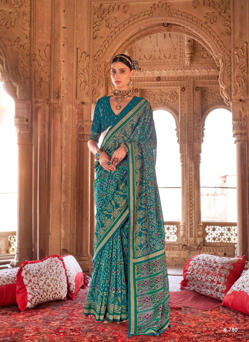 Teal Colour Rang Vatika By Kreshva Georgette Occasion Wear Saree Wholesale In India K 780