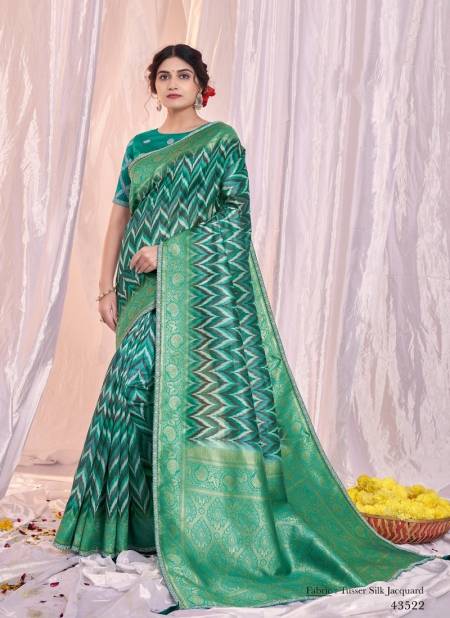 Teal Multi Colour Norita 43500 Nirvi By Mahotsav New Festive Wear Designer Saree Wholesale Market In Surat 43522