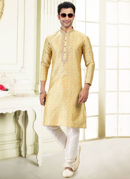 Two Tone Yellow And Green Colour Function Wear Exclusive Wholesale Kurta Pajama Catalog 2026