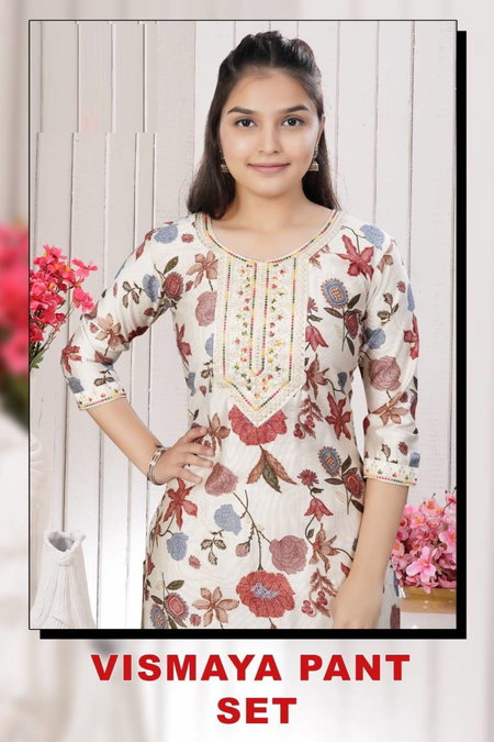 Vismaya Pant Set 9094 Vatican Printed Readymade Wholesale Market In Surat With Price