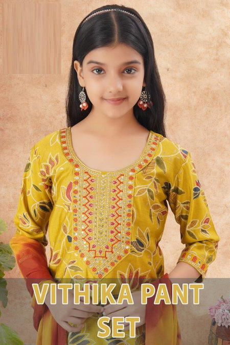 Vithika Pant Set 9093 Vatican Printed Kids Wear Wholesale Price In Surat