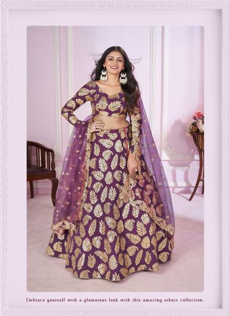 Vamika By Zeel Clothing Wedding Wear Lehenga Choli Suppliers In India 5120-Purple