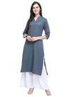 Blue Kurti With White Plazzo Velentino Rayon Designer Party Wear Embroidery Work Collections 453