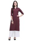 Wine Velentino Rayon two Tone Slub Designer Party Wear Casual Wear Embroidery And Embellished Work Stylish Kurtis With Plazzo 450
