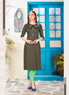 Grey Velentino Latest Jam Silk Party Wear Casual Wear Hand Work Stylish Kurtis 458