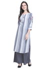 White And Grey Color Rich Look Velentino Stylish Kurti Rayon Kurti 439