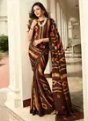 Coffee Traditional Vinay Rangoli Silk Designer Printed sarees With Banglory Silk Blouse Collections Saree 1008