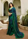 Blue Vinay Sarees Rangoli Silk Printed Designer Saree 1001