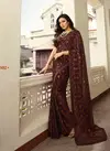 Wine Vinay Rich Look Rangoli Silk Designer Printed sarees With Banglory Silk Blouse Collections Designer Saree 1003