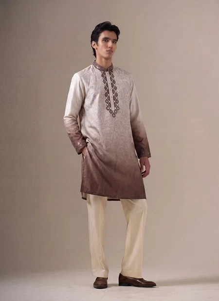 Light Purple Color Outluk Wedding Vol 46 Silk Embroidered Pintex Work Kurta With Pajama Manufacturers 4605 