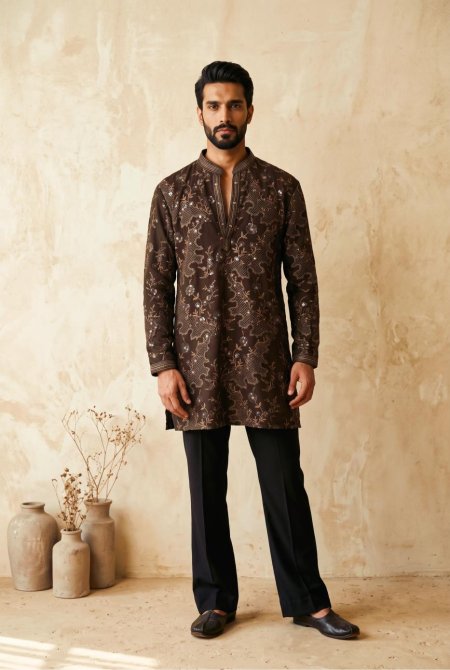 Golden Outluk Wedding Vol 66 Lachaka Mens Kurta Pajama W6607.