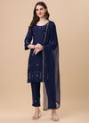 WL WL117 Designer Kurti With Bottom Dupatta Wholesale Clothing Distributors in India WL117 BLUE