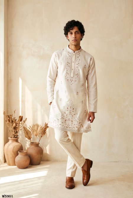 Outluk Wedding Vol 59 Silk Mens Kurta With Pajama