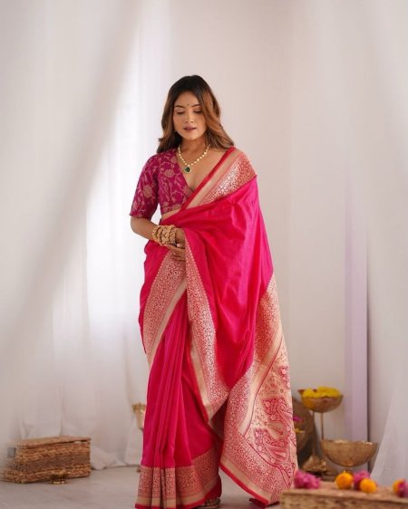 Minaxi Vol 1 By Aab Art Silk Jacquard Border Saree