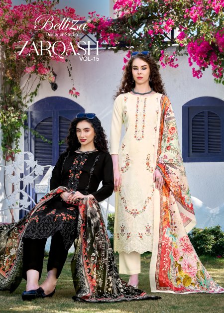 Zarqash Vol 15 By Belliza Jam Cotton Dress Material