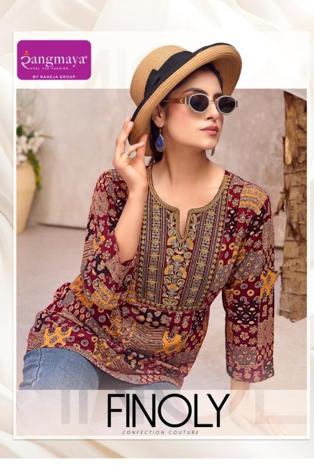Finoly By Rangmaya Cotton Short Tunic Ladies Top