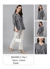 White And Black Colour Janasya Ladies Top Catalog 4089