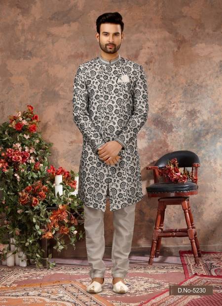 White And Black Colour Vol 11 Occasion Wear Mens Indo Western Orders In India 5230