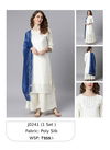 White And Blue Colour Janasya Readymade Suits Catalog 241