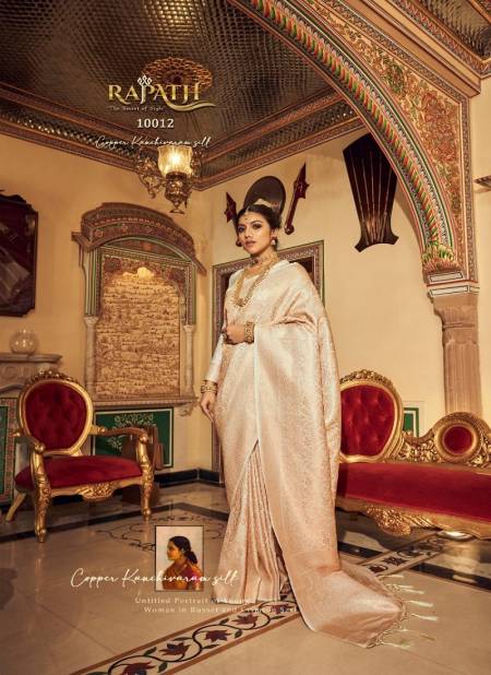 White And Cream Colour Ananta By Rajpath 10011 To 10016 Series Saree Wholesale Clothing Suppliers in India 10012