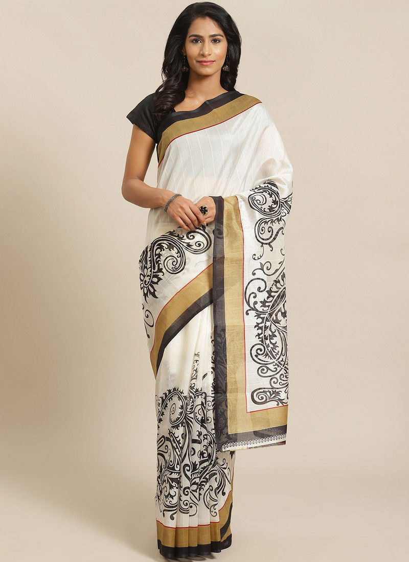 White Bhagalpuri Saree 31