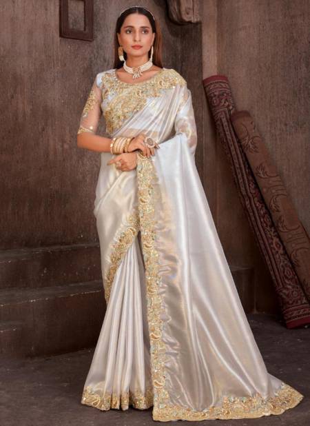 White Colour 472 Colours Wholesale Designer Wedding Sarees Catalog 472 C