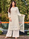 White Colour Celebration Colour Edition Mrudangi Wholesale Plazzo Suits Catalog 2041 A
