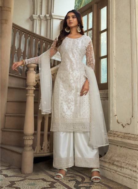 White Colour Khwaab By Fk Fashion Wedding Salwar Suits Wholesalers In Delhi 1011-A