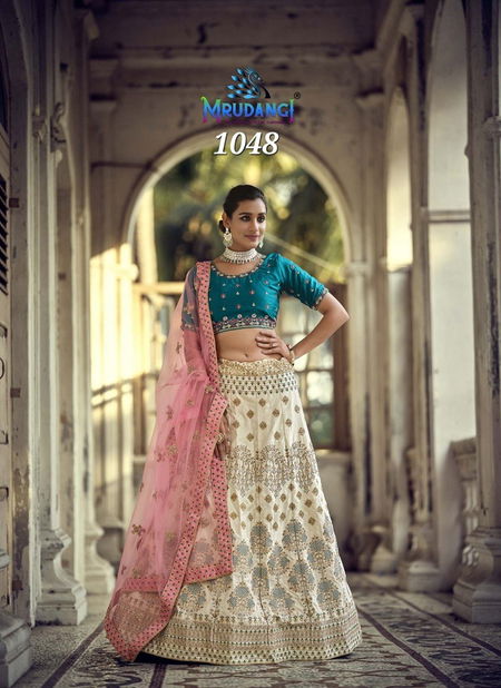 White Colour Mayuri By Mrudangi Designer Lehenga Choli Catalog 1048 Catalog